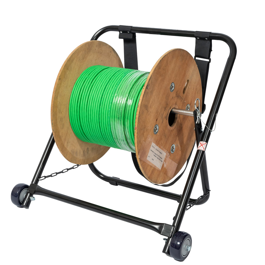 DYNAMIX CAB-CADDY - Foldable Cable Caddy w/ Wheels & Pull Strap Hold Cable Reel up to 50cm Diameter & 100kg
