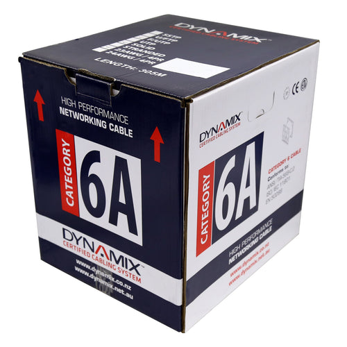 Dynamix  C-C6AFL-SLDBLUE Cat6A F/UTP Cable Roll - 305m - Blue