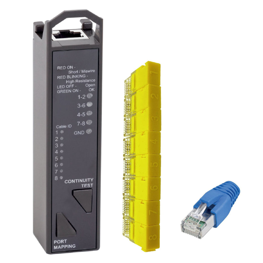 DYNAMIX LTPM-RJ45 - 3-in-1 Continuity Resistance & Port Mapping RJ45 Network Cable Tester