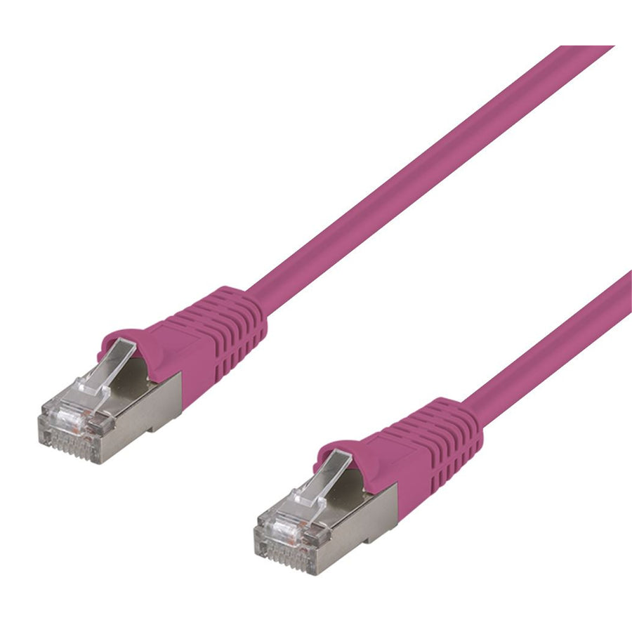 DYNAMIX PLPN-AUGS-2 - 2m Cat6A S/FTP Pink 10G LSZH Patch Lead 26AWG 500MHz Shielded Plug. Cat6 Aug