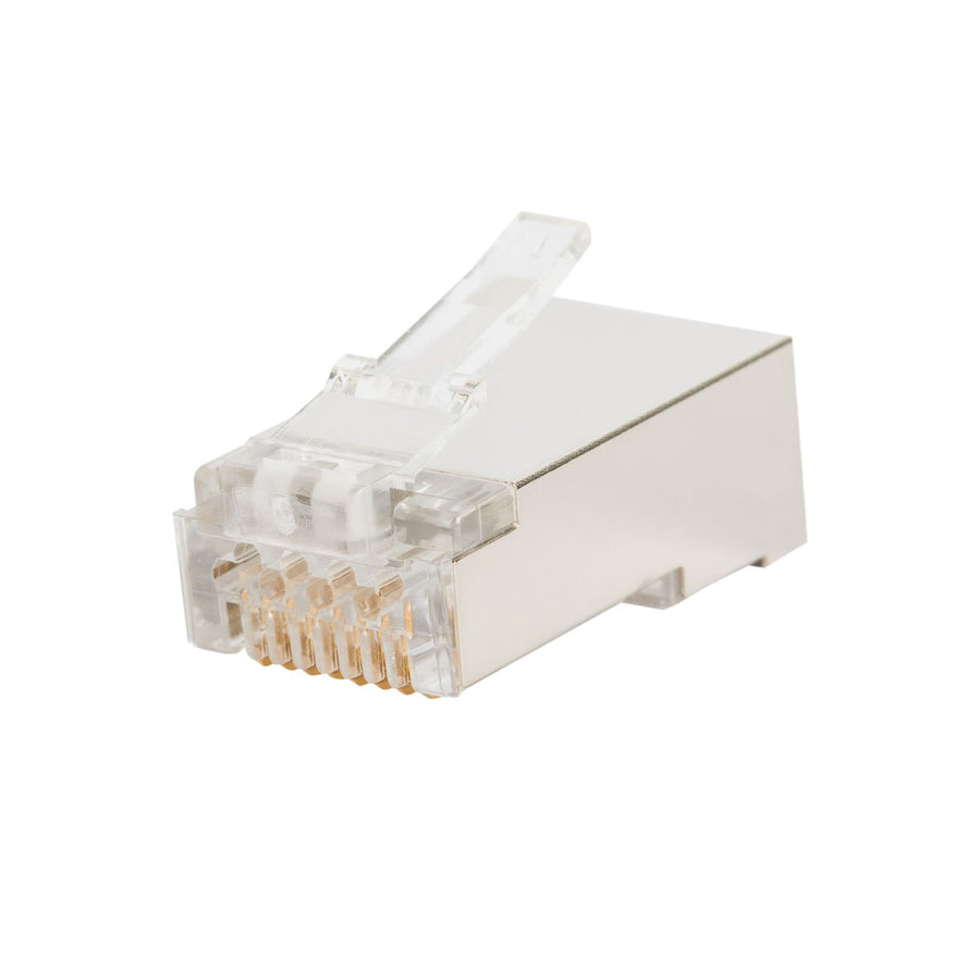 DYNAMIX RJ-45PTC6S-100J - Cat6 STP Internal Ground Push Through Plug 100pc Jar Solid/Stranded