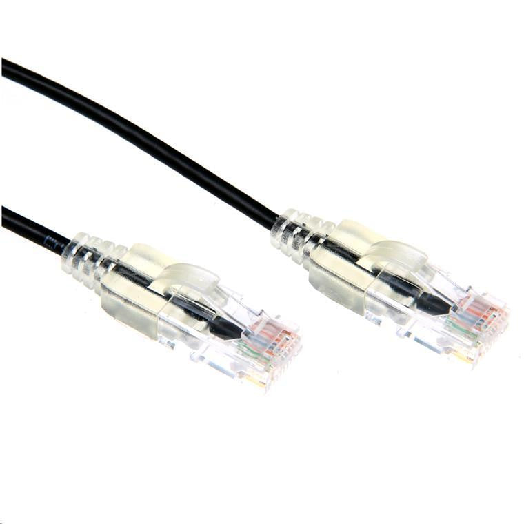 DYNAMIX PLSK-C6-1 - 1m Cat6A 10G Black UTP LSZH Patch Lead 30AWG 802.3af Unshielded Plug.