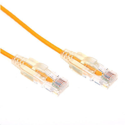 DYNAMIX PLSY-C6-2-5 - 2,5m Cat6A 10G Gelb UTP LSZH Patchkabel 30AWG 802.3af Ungeschirmter Stecker.