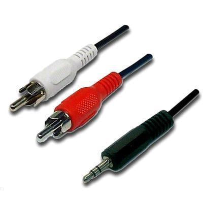 DYNAMIX CA-2RCA-ST10 - 10m Stereo 3.5mm Klinke auf 2 Cinch Stecker Kabel