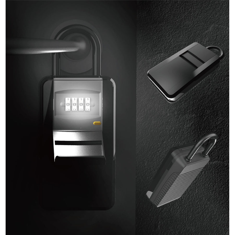 DYNAMIX KLB7008 - XL LED Portable Key Storage Security Safe w/ Shackle 4-Digit Resettable LED Dials