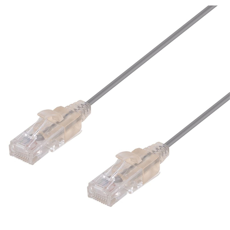 DYNAMIX PLSGY-C6-0-15 - 0.15m Cat6A 10G Grey UTP Patch Lead 30AWG 8023af Unshielded Plug.