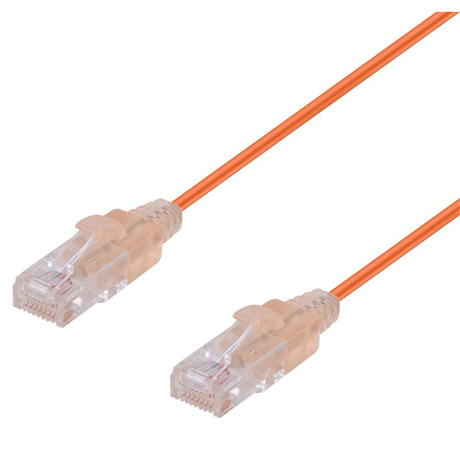 DYNAMIX PLSO-C6-0-15 - 0.15m Cat6A 10G Orange UTP Patch Lead 30AWG 8023af Unshielded Plug.