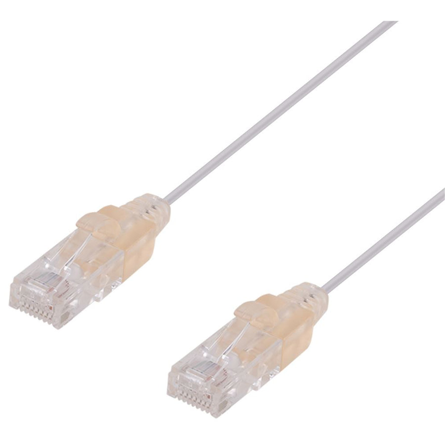 DYNAMIX PLSW-C6-0-15 - 0.15m Cat6A 10G White UTP Patch Lead 30AWG 8023af Unshielded Plug.