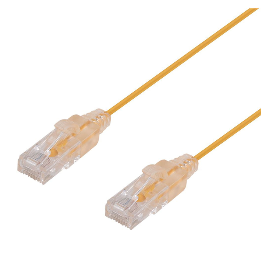 DYNAMIX PLSY-C6-0-15 - 0.15m Cat6A 10G Yellow UTP Patch Lead 30AWG 8023af Unshielded Plug.