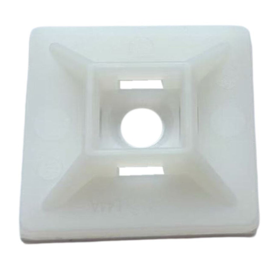 DYNAMIX DY20CTMS - 20 x 20mm Self Adhesive Natural Cable Ties Mount Pack of 20