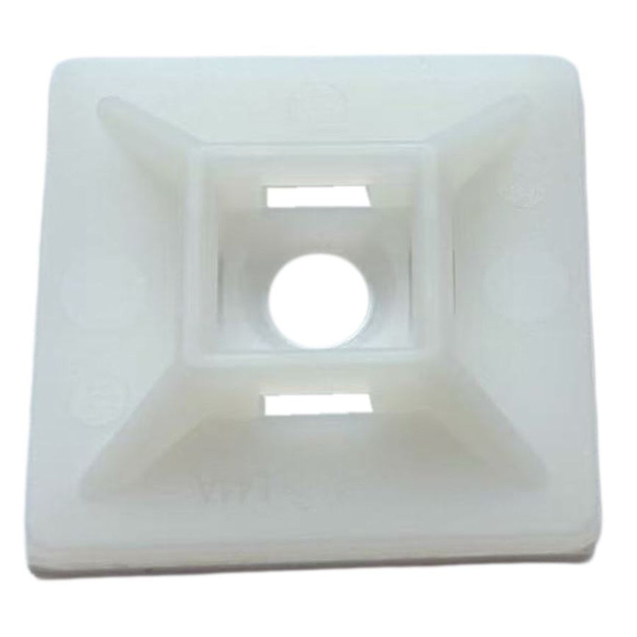 DYNAMIX DY30CTMS - 28 x 28mm Self Adhesive Natural Cable Ties Mount Pack of 20