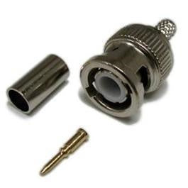 Dynamix 3 pcs RG-58 50 Ohm BNC Connector Crimp Type for security cameras