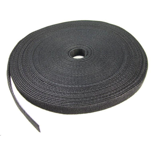 DYNAMIX CAB2012V - Hook & Loop Roll 20m x 12mm dual sided BLACK colour