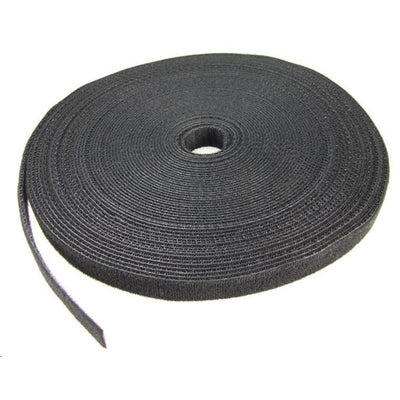 DYNAMIX CAB2012V - Hook & Loop Roll 20m x 12mm dual sided BLACK colour