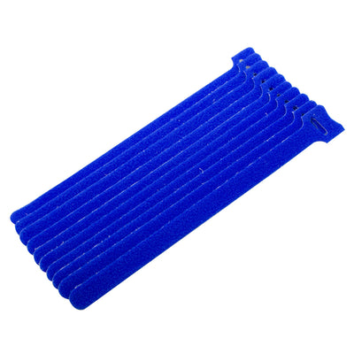 DYNAMIX CAB200V-BLUE - Klettband-Kabelbinder 200mm x 13mm BLAU (10er-Pack)