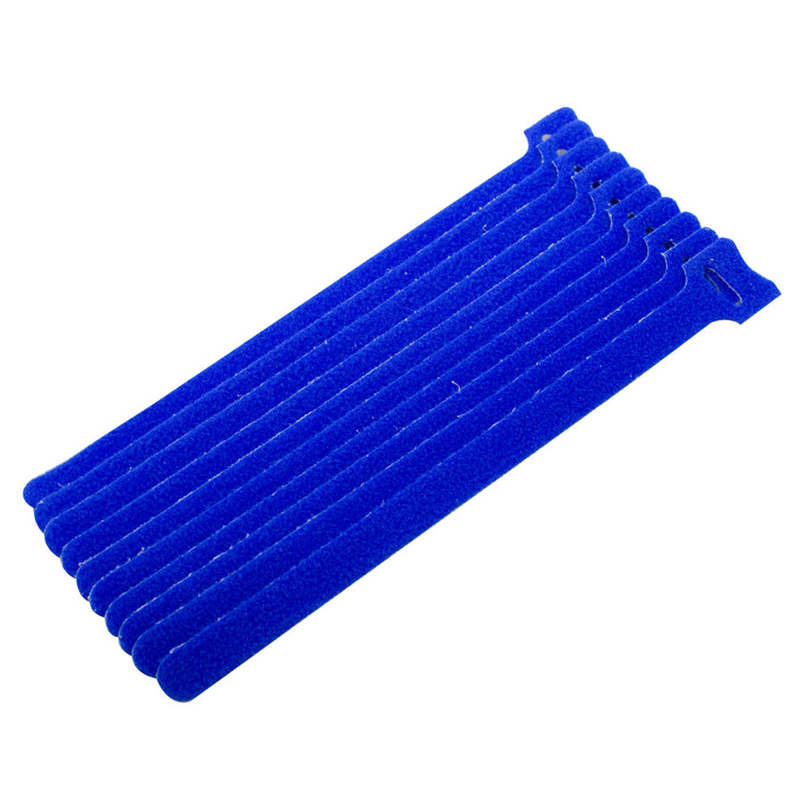 DYNAMIX CAB200V-BLUE - Hook & Loop Cable Tie 200mm x 13mm BLUE Colour (Packs of 10)