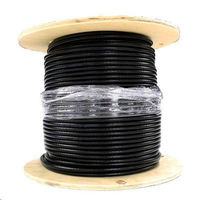 C-RG6-100-BK - DYNAMIX 100m Roll RG6 Shielded Cable. Black. 75ohm. 18AWG solid core. Foil and braid shield.