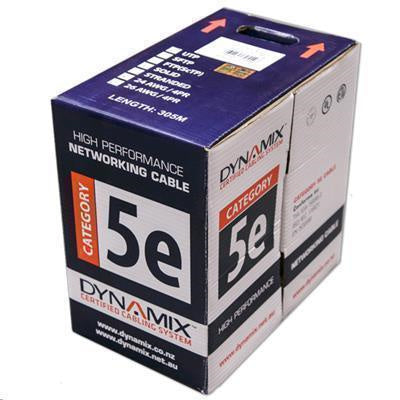 DYNAMIX C-C5E-SLDBLUE - 305m Cat5e Blue UTP SOLID Roll 100MHz 24AWGx4P PVC CM UL Rated Jacket