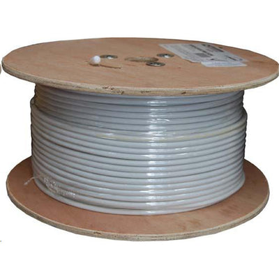 DYNAMIX 152m Roll RG6 Shielded Cable. White 75ohm. 18AWG solid core. core. Foil and braid shield. ***SKY APPROVED***