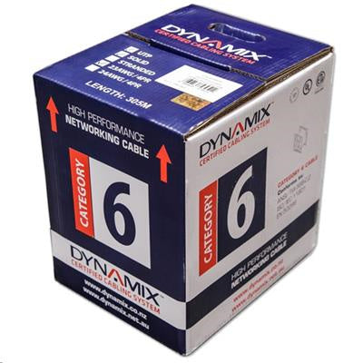 DYNAMIX C-C6-SLDYELLOW - 305m Cat6 Yellow UTP Solid Cable Roll 250MHz 23AWGx4P PVC CM UL Rated Jacket