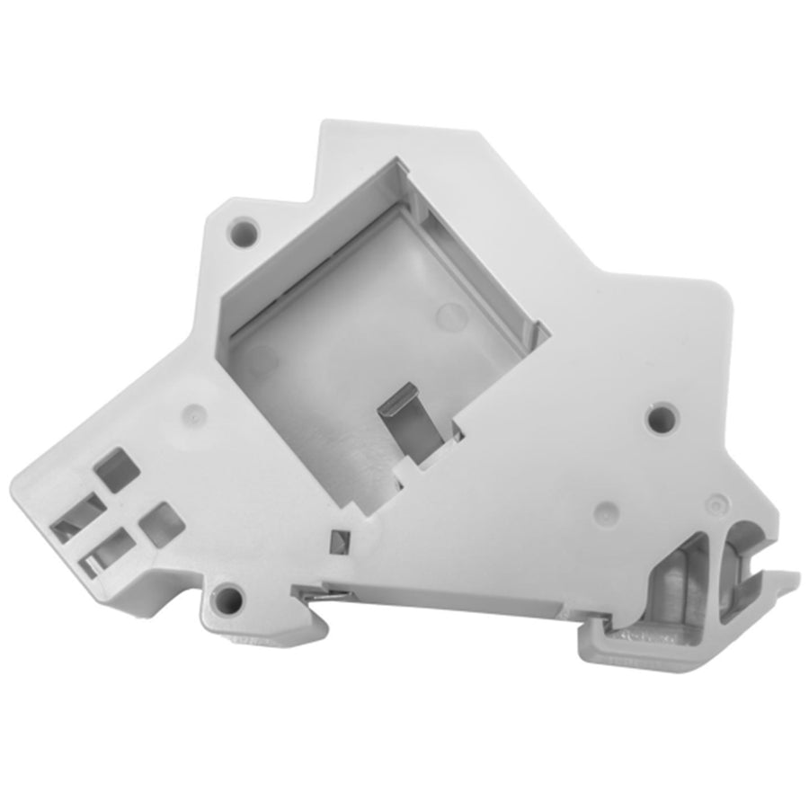 Dynamix DIN0040  DIN Rail Keystone Enclosure - Designed for Mounting Slimline Keystone JacksandCouplers on DIN-Rail TH35 - Includes Labelling Panel, Earthing Spring