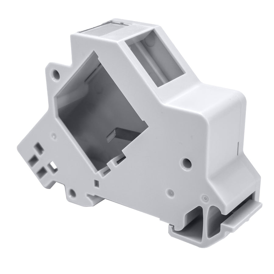 Dynamix DIN0040  DIN Rail Keystone Enclosure - Designed for Mounting Slimline Keystone JacksandCouplers on DIN-Rail TH35 - Includes Labelling Panel, Earthing Spring