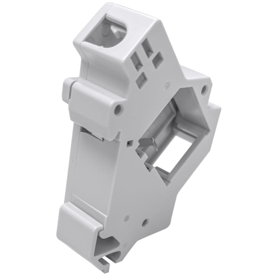 Dynamix DIN0040  DIN Rail Keystone Enclosure - Designed for Mounting Slimline Keystone JacksandCouplers on DIN-Rail TH35 - Includes Labelling Panel, Earthing Spring