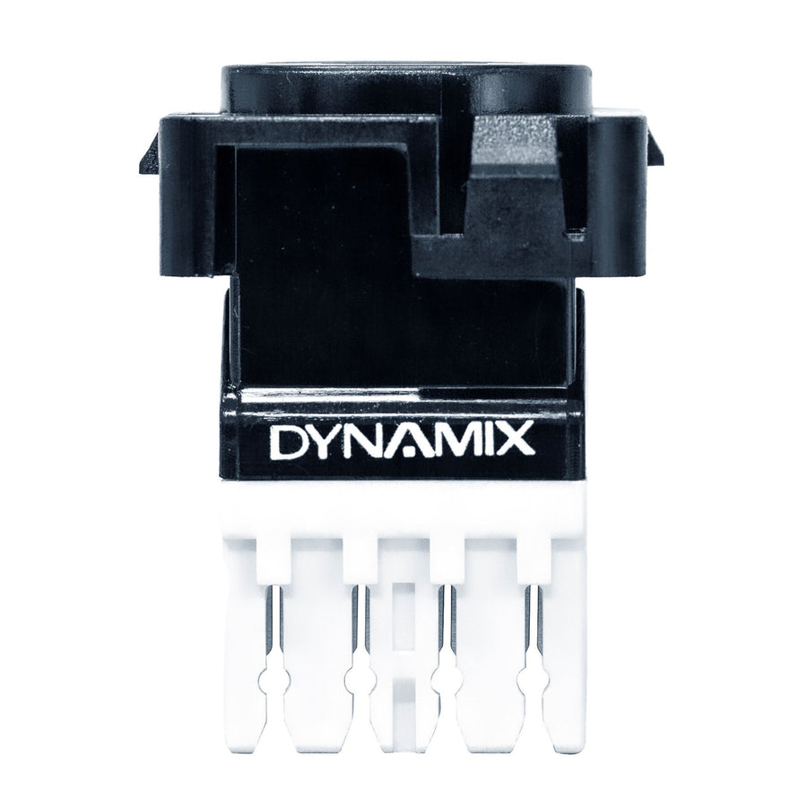 DYNAMIX FP-C6-005V2 - Cat6 UTP Style RJ45 Slimline Jack T568A Wiring 180 Jack Black