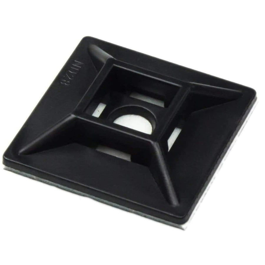 DYNAMIX DY20CTMB - 20 x 20mm Self Adhesive Black Cable Ties Mount Pack of 100