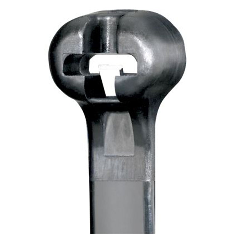 DYNAMIX DYBL3003B - 3.6 x 300mm Black UV Cable Ties Stainless Steel Barb Lock Pack of 100