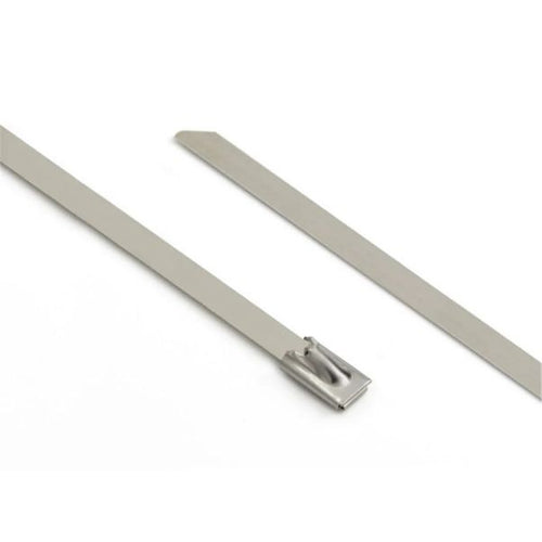 DYNAMIX 4.6 x 200mm 316L Stainless Steel Cable Ties Pack of 100 890N/90kgs Tensile Strength