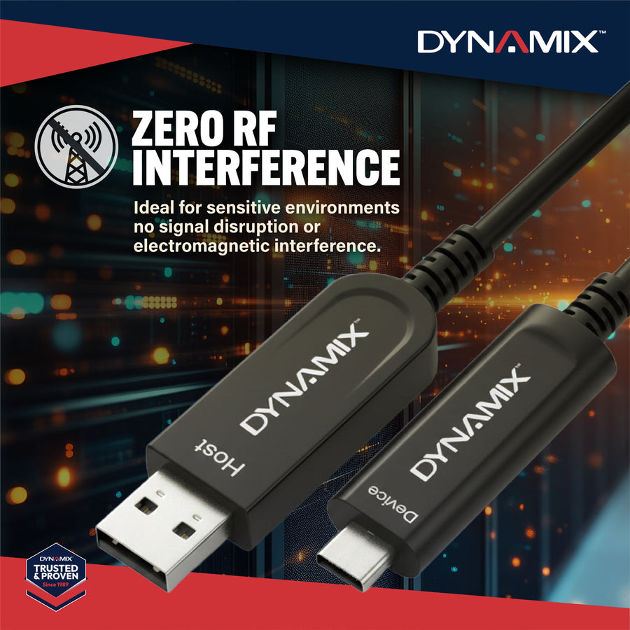 DYNAMIX C-U32-LL-AC-15 - 15M USB 3.2 Type A to C Hybrid Active Opti Cable