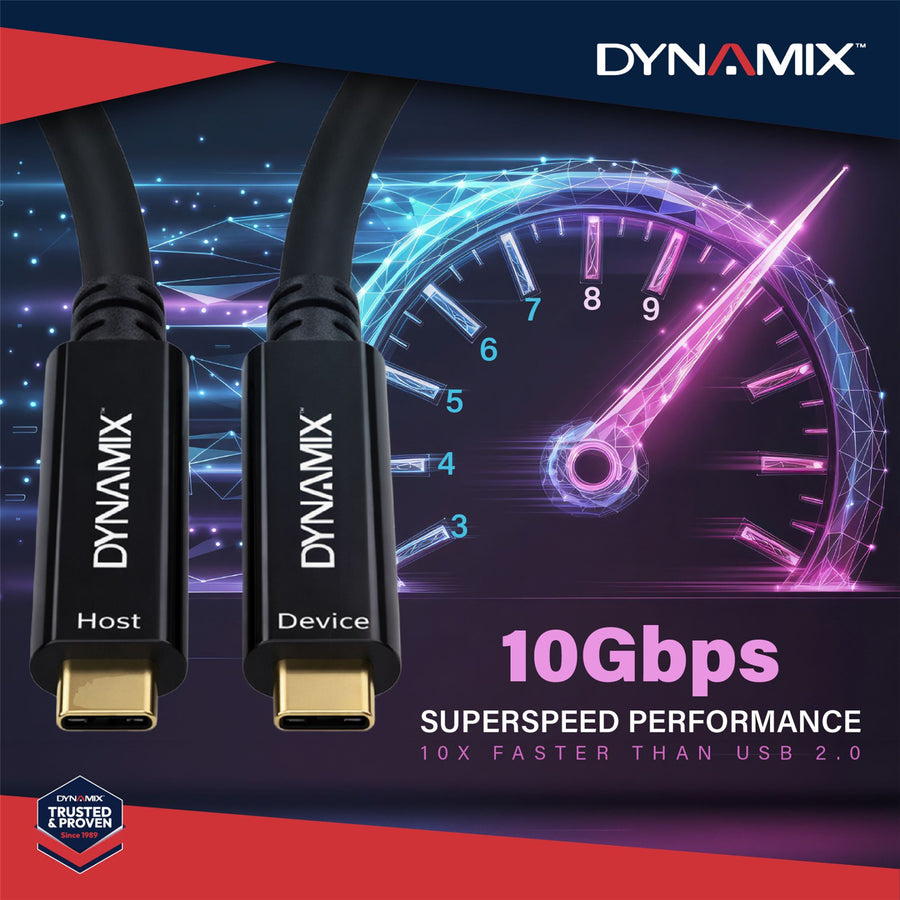 DYNAMIX C-U32-LL-CC-15 - 15M USB 3.2 Type C to C Hybrid Active Opti Cable