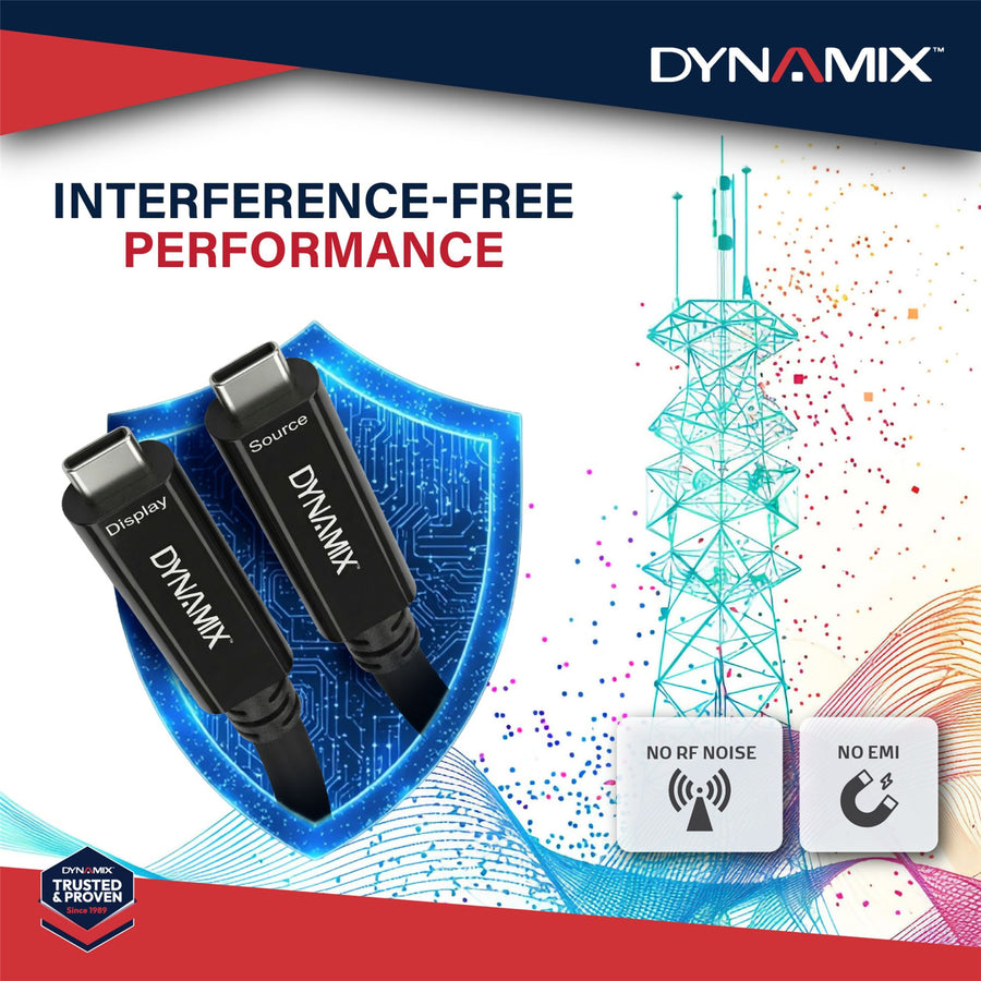 DYNAMIX C-U32-LLF-CC-10 - 10M USB 3.2 Full Featured Type C to C Hybrid Active Opti Cable