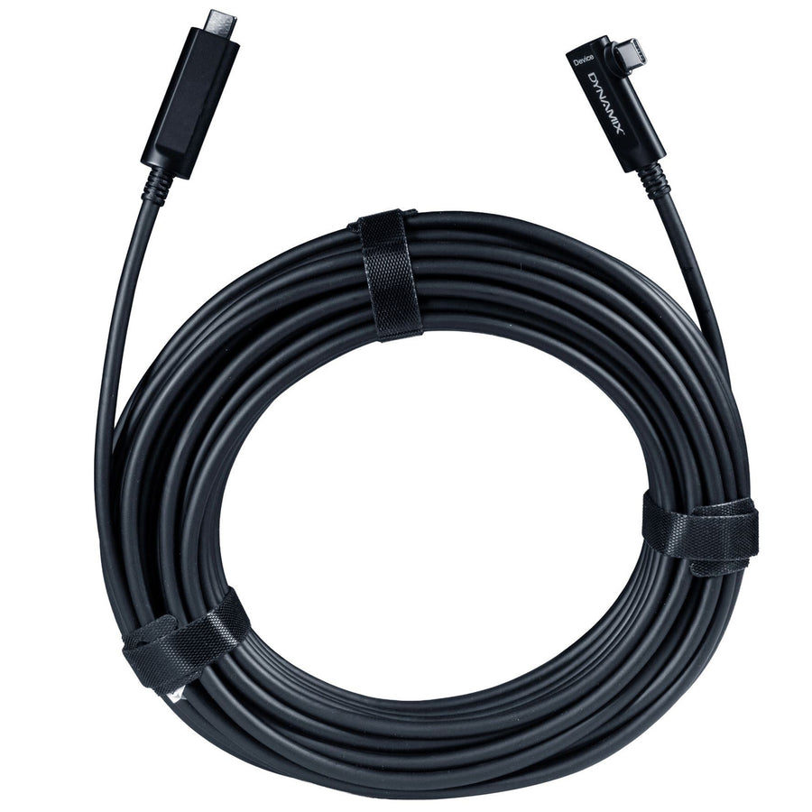 DYNAMIX C-U32-LLRA-CC-15 - 15M USB 3.2 Right-Angled Type C to C Hybrid Active Opti Cable