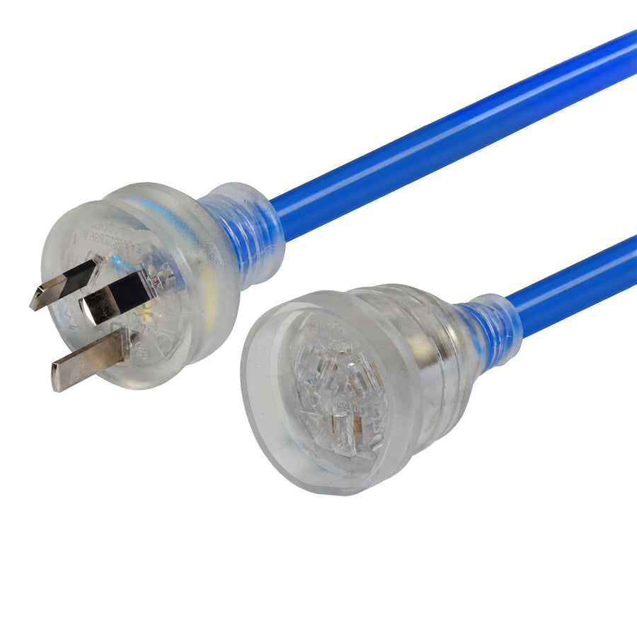 DYNAMIX PEXT15A15 - 15m Extension Lead 15A Extra Heavy Duty Industrial 3 Core 1.5mm Cable Blue