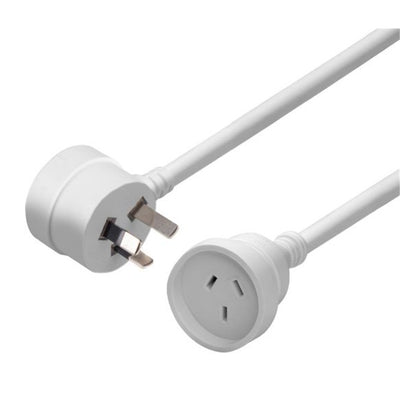PEXT3MT - 3m Verlängerungskabel 10A Standard 3-adrig 1,0mm Kabel Weiß