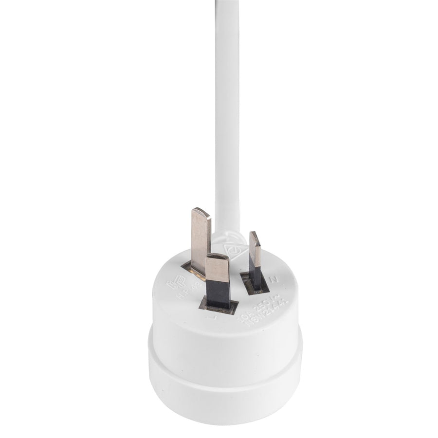 DYNAMIX PEXT5MT - 5m Tapon Extension Lead 10A Standard Duty 3 Core 1.0mm Cable White