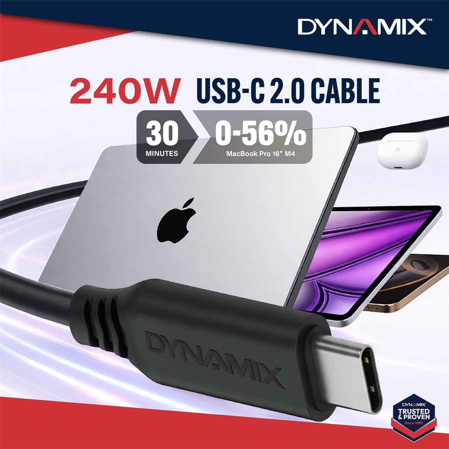 DYNAMIX C-U20-CC-1-5 - 1.5M 240W/5A USB 2.0 USB-C