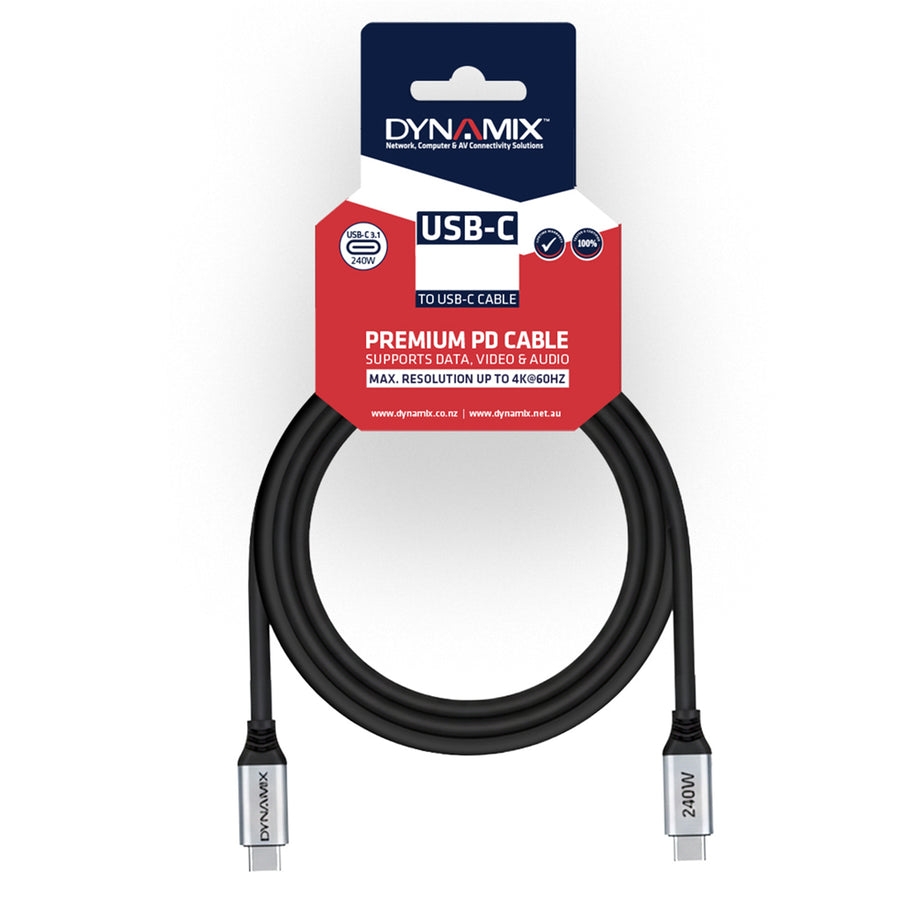 Dynamix C-U31-CCPR-0-5 DYNAMIX 0.5M Premium 240W/5A USB 3.1 GEN2 USB-C