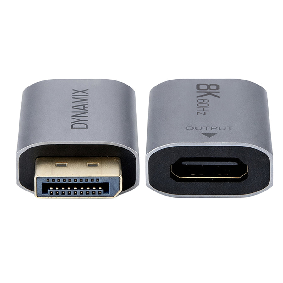 DYNAMIX A-DP-HDMIF-8K60 - DisplayPort Stecker auf HDMI Buchse Adapter. Unterstützt 8K60Hz.