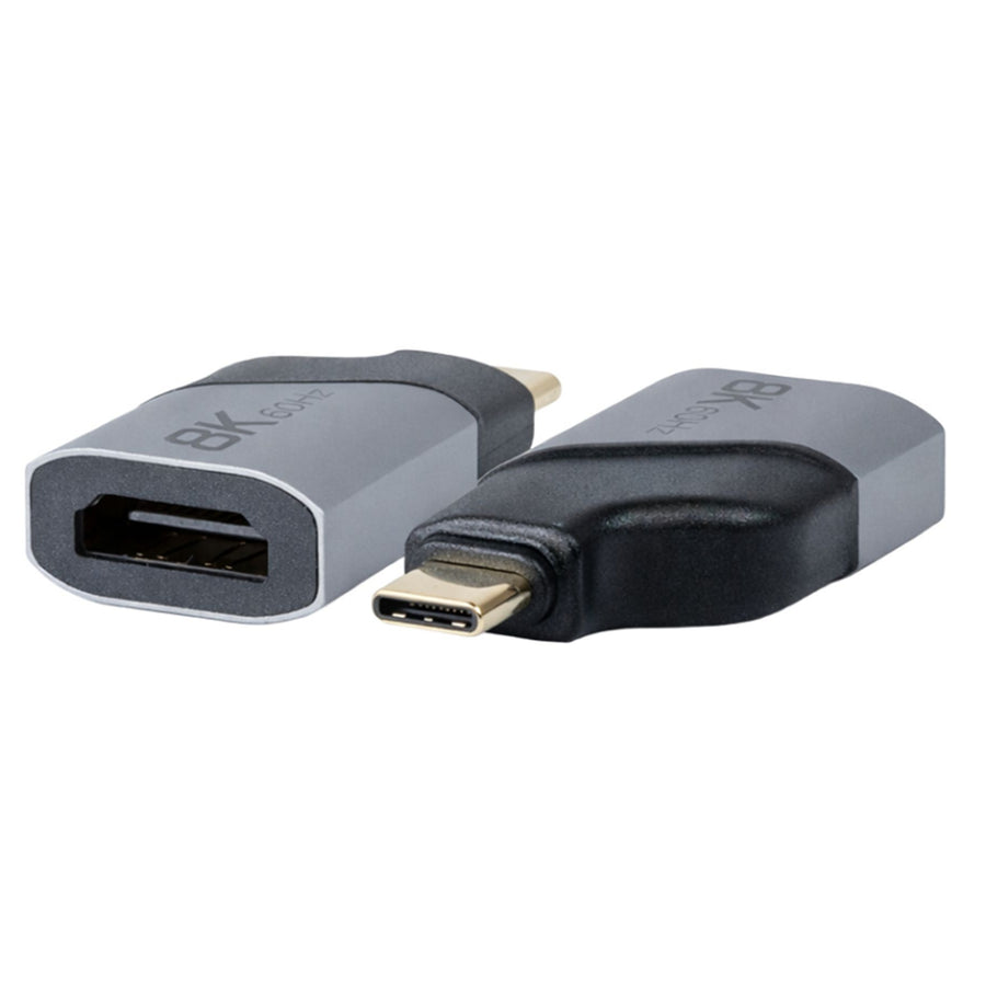 DYNAMIX A-U4CM-HDMI - USB-C 4.0 Stecker auf HDMI Adapter unterstützt 8K@60Hz. Aluminiumgehäuse, Silber.