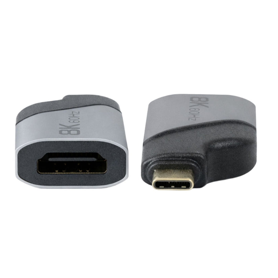 DYNAMIX A-U4CM-HDMI - USB-C 4.0 Stecker auf HDMI Adapter unterstützt 8K@60Hz. Aluminiumgehäuse, Silber.