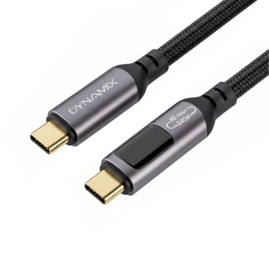 DYNAMIX C-U4-CCPR-1 - 1M 240W (5A/48V) USB4 USB-C 40Gbps, LCD Display, Up to 8K@120Hz