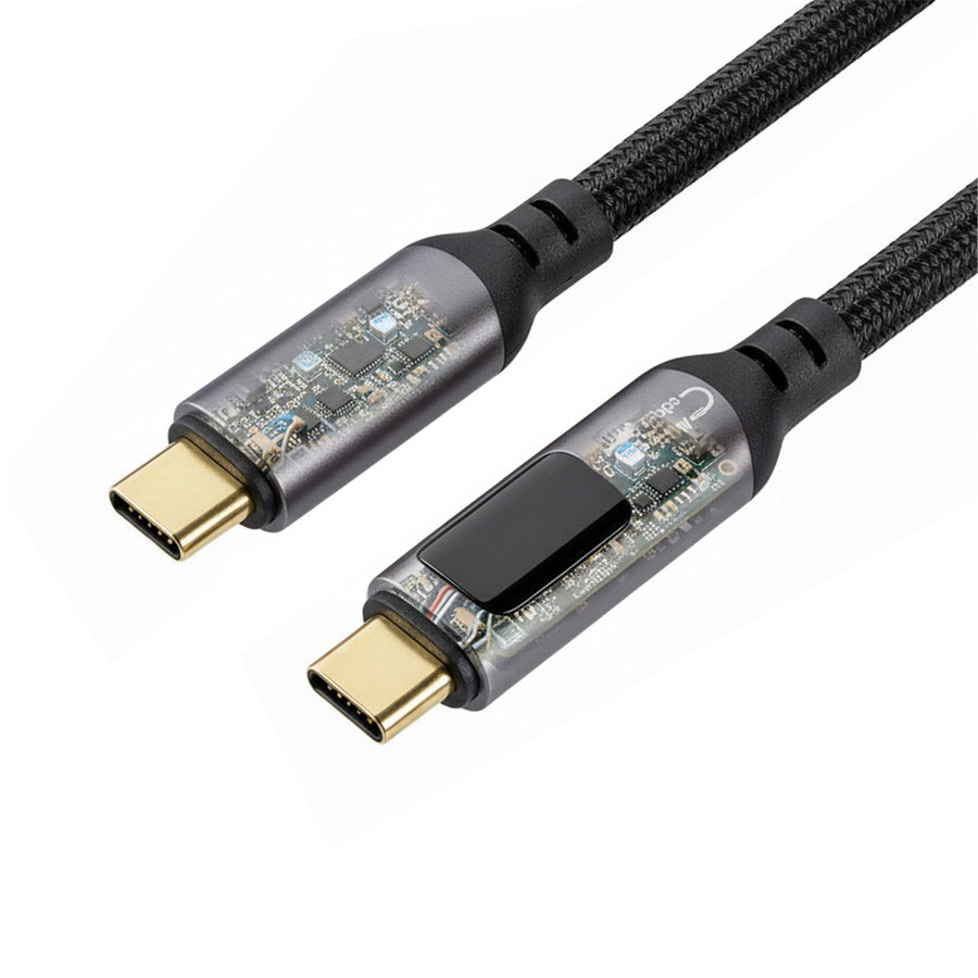 DYNAMIX C-U4-CCPR-1 - 1M 240W (5A/48V) USB4 USB-C 40Gbps, LCD Display, Up to 8K@120Hz