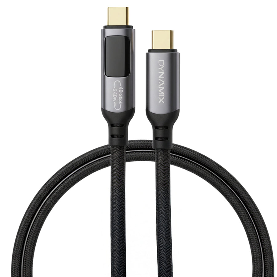 DYNAMIX C-U4-CCPR-1 - 1M 240W (5A/48V) USB4 USB-C 40Gbps, LCD Display, Up to 8K@120Hz