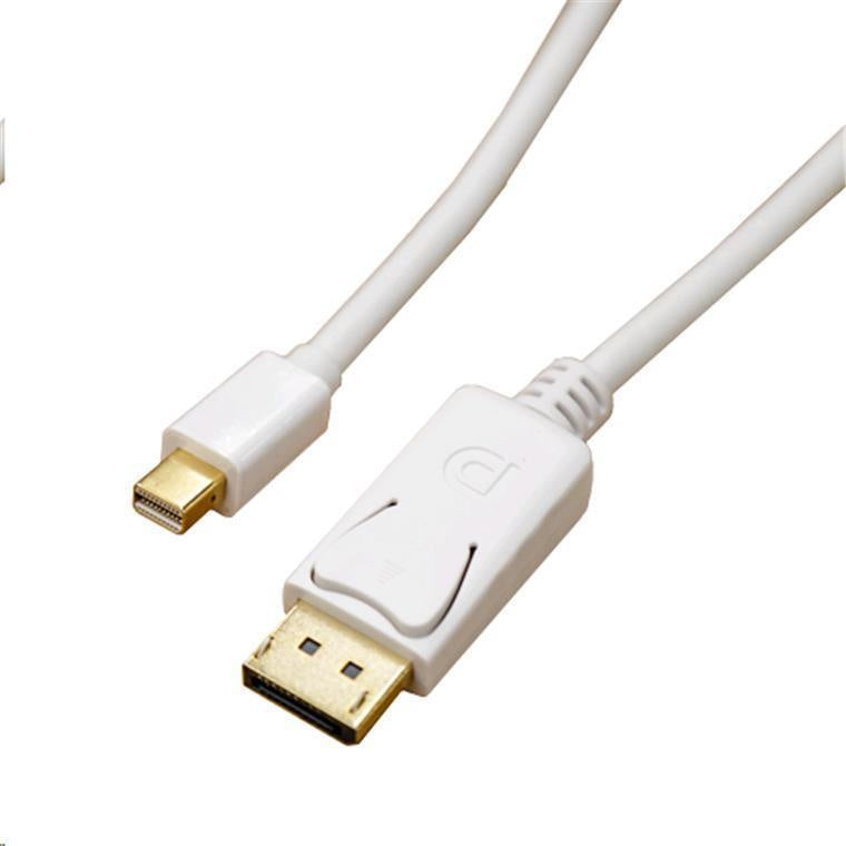 Dynamix  C-DP-MDP-2  Mini DisplayPort 1.2 to DisplayPort Cable - with Gold Shell Connectors - 2m - White