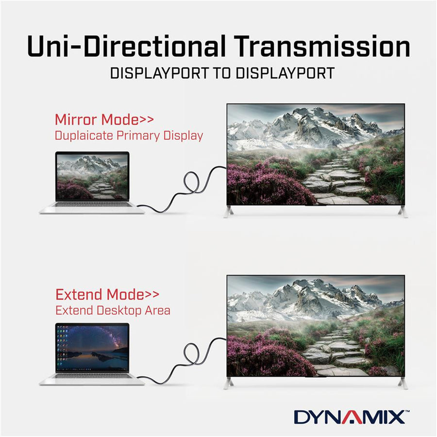 DYNAMIX C-DP12-2M - 2m DisplayPort v1.2 Cable w/ Gold Shell Connectors DDC Compliant 4K60Hz