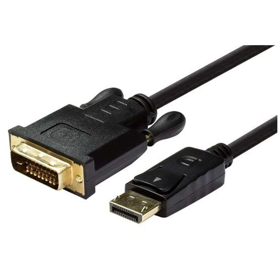 DYNAMIX C-DP-DVIDM-1H - 1.5m DisplayPort Source to DVI-D Monitor Male Cable Max Resolution 1080p 60Hz.