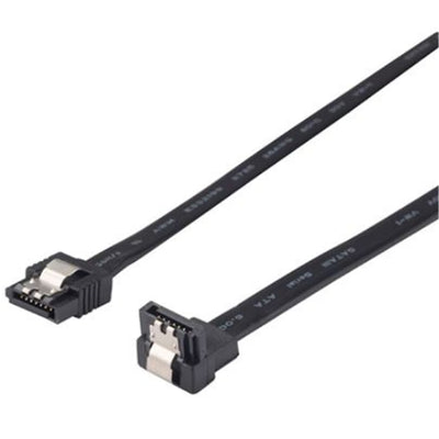 DYNAMIX C-SATA3-R - 0.5m Right Angled SATA 6Gbs Data Cable w/ Latch Black